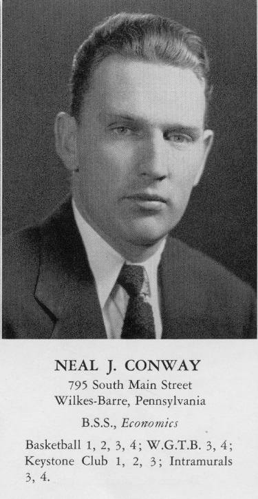 Georgetown Hoyas basketball Class of 1953 Neil Conway Neal Conway