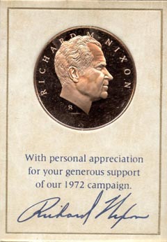 Richard Nixon 1972 Campaign Medal